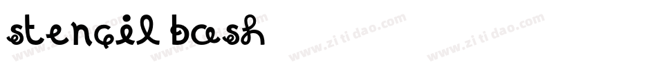 stencil bash字体转换